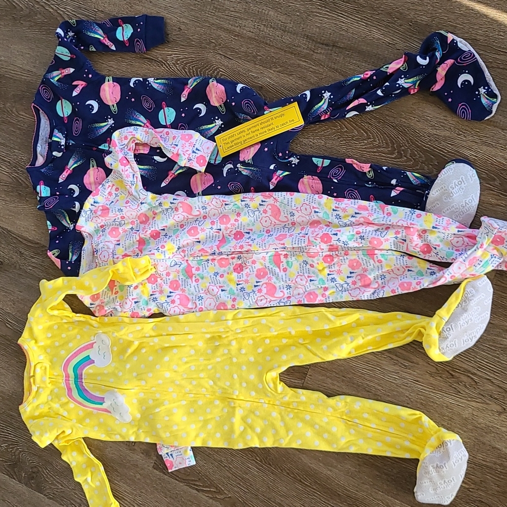 Set of 3 Footie PJs
